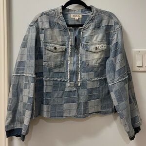 Patchwork Denim Top